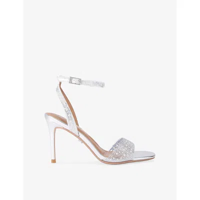 Carvela Womens  Positano Vinyl Heeled Sandals In Silver