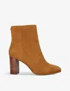 Carvela Womens Tan Pose Suede-leather Heeled Ankle Boots In Tan