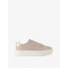 CARVELA WOMENS CASTELLA BRANDED LEATHER LOW-TOP TRAINERS TAUPE COMB EUR 40 / 7 UK