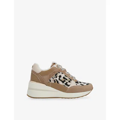 Carvela Womens Taupe Comb Divinia Woven Trainers Eur 41 / 8 Uk In Brown