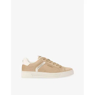 Carvela Womens Taupe Daze Suede Trainers Eur 40 / 7 Uk In Multi