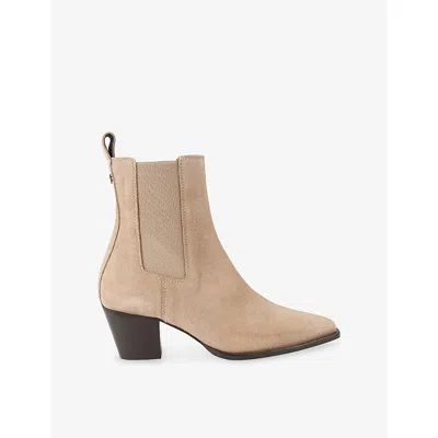 Carvela Womens  Riva Suede Heeled Ankle Boots In Brown