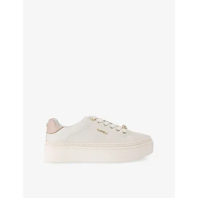 Carvela Womens  Caprese Leather Low-top Trainers In White