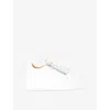 Carvela Womens White Connected Zip Leather Low-top Flatform Trainers Eur 36 / 3 Uk