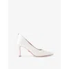 Carvela Womens  Corletta Pointed-toe Satin Heeled Courts In White