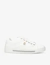 Carvela Womens White Diamond Quilt Faux-leather Low-top Trainers In White