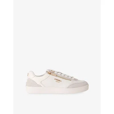 Carvela Womens White Sportiva Suede And Canvas-blend Trainers Eur 40 / 7 Uk