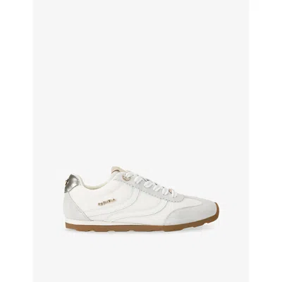 Carvela Womens White/comb Florence Suede And Mesh Trainers Eur 38/5 Uk