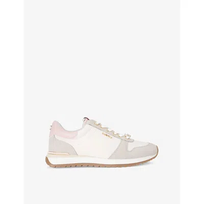 Carvela Womens  Florencia Faux-leather Low-top Trainers In White/comb