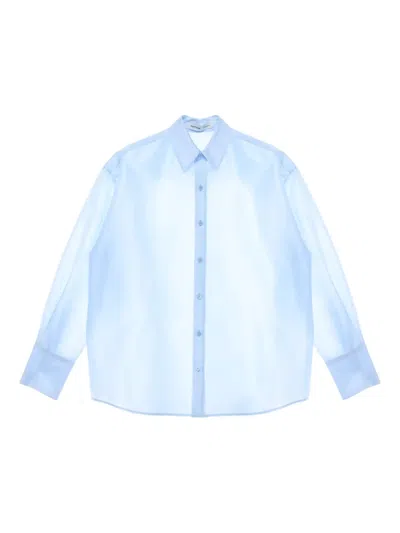 Carven Taffeta Shirt In Blue