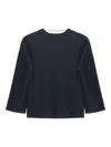 Carven Cowl-back Wide-sleeve Blouse In Blue