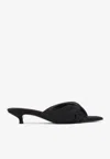 Carven Knotted Front Sandals With 3.5cm Heel In Black