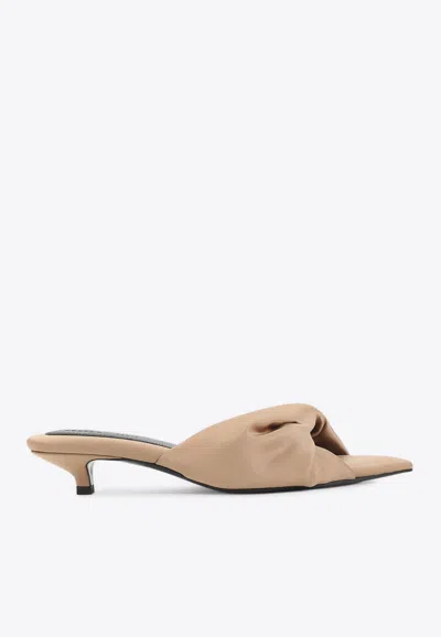 Carven 35 Twisted Sandals In Neutral