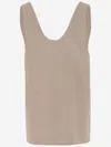 Carven Beige Vest Tank Top