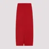 Carven Red Tailored Skirt With Subtle Back Slit In Red