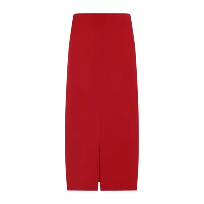 Carven Acetate Midi Skirt Women In Red