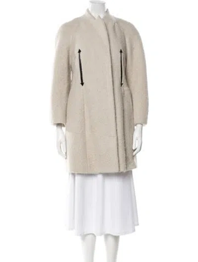 Pre-owned Carven Alpaca Fur Coat In Neutral