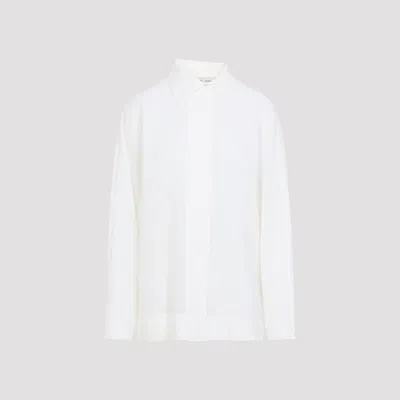 Carven Asymmetrical Collar Shirt In White