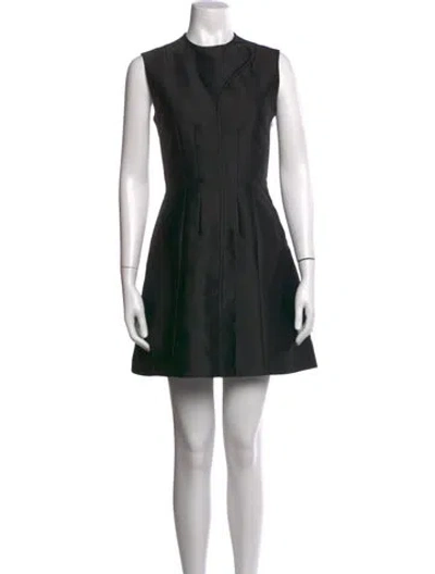 Pre-owned Carven Asymmetrical Mini Dress In Black