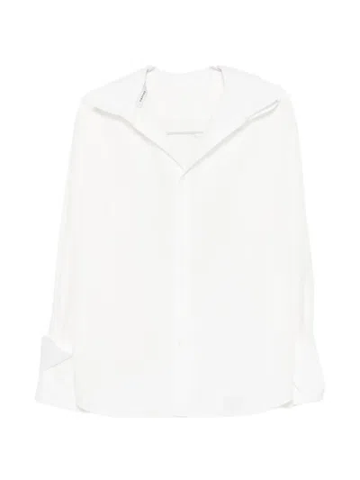 Carven Back-buttoned Shirt In White