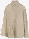 Carven Beige Silk Oversized Shirt In Neutral
