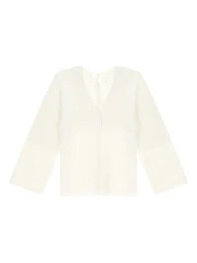 Carven Bell Sleeve Cashmere Jumper In White