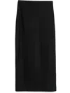 Carven Wool Midi Skirt In Black
