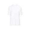 Carven Bl206 Short Sleeves Blouse Top Women In White