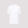 Carven Faux Pearl-embellished Cotton-jersey T-shirt In White