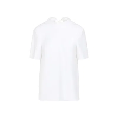 Carven Bl206 Short Sleeves Blouse Top Women In White