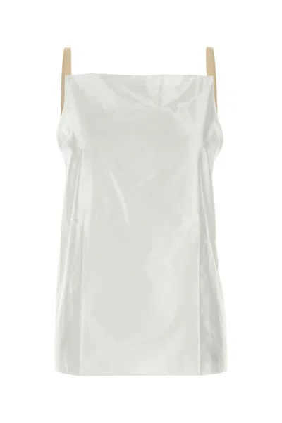 Carven Polyester-silk Blend Sweater In White