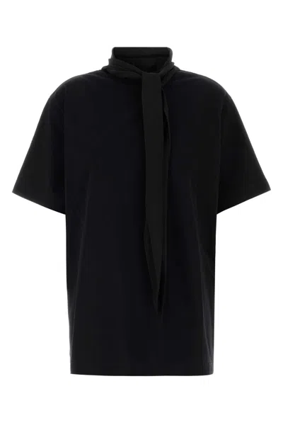 Carven Black Cotton Oversize T-shirt For Women
