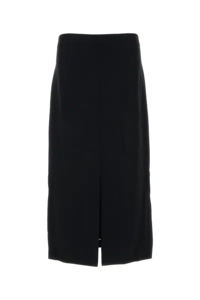 Carven Black Crepe Skirt