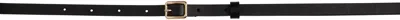 Carven Black Double Wrap Leather Belt In Deep Black