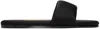 Carven Black Garnier Padded Slides In Deep Black