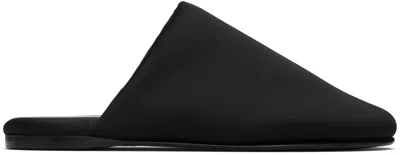 Carven Black Garnier Padded Slippers In Deep Black