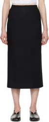 Carven Wool Midi Skirt In Black