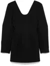 Carven Black Mini Dress In Black