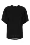Carven Black Silk Oversize T-shirt In Black