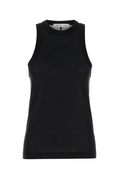 CARVEN CARVEN BLACK SILK TANK TOP
