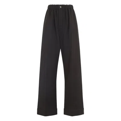CARVEN CARVEN BLACK TROUSERS - STRAIGHT TROUSERS WOMEN