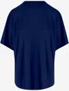 Carven Silk T-shirt In Blue