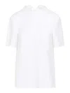 Carven Bl206 Short Sleeves Blouse Top Women In White