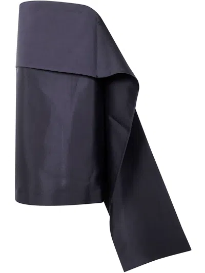 Carven Bow Skirt In Blue