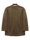 Carven Button-down Oversized Shirt In Brown