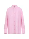 Carven Button-up Silk Shirt In White