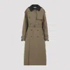 Carven Ca307 Trench Coat In Green