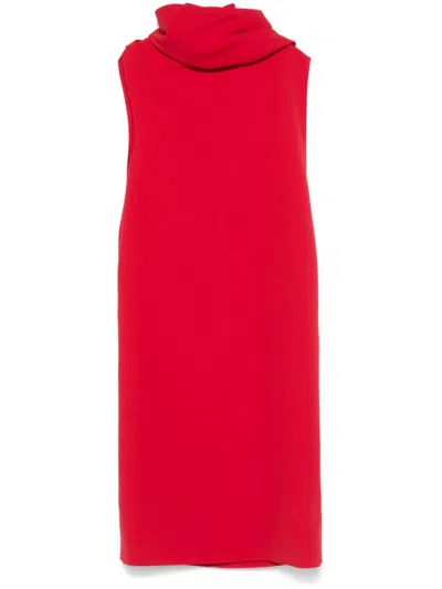 Carven Cady Maxi Dress In Red