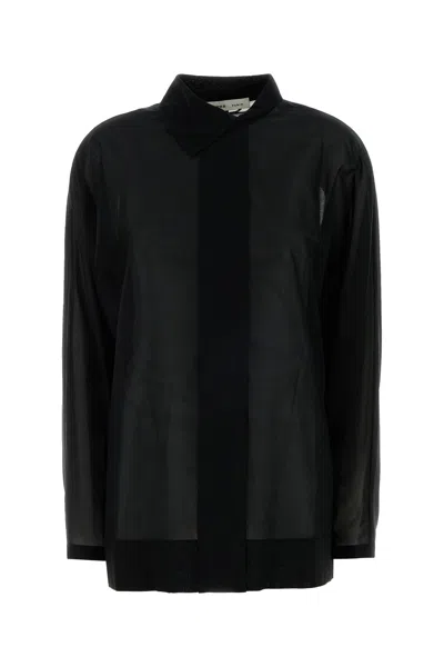 Carven Camicia In Cotone Nero Donna In Black
