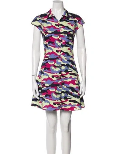 Pre-owned Carven Camouflage Print Mini Dress In Pink